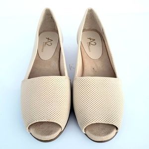 A2 by Aerosoles open toe wedge Espadrille sz 7